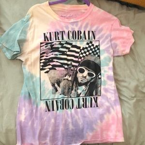 Tie dye Kurt Cobain T